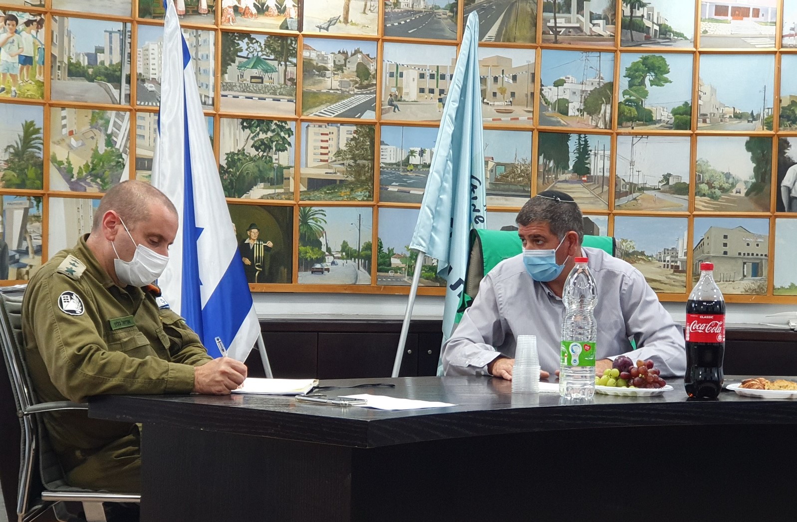 אל״מ אריאל בליץ בפגישה עם יוסי ברודני