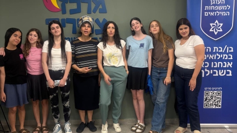 חוגגים פורים עם המשפחות המגוייסות